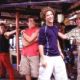 Brandon (Greg Siff, in red), Justin (Justin Guarini) and Eddie (Brian Dietzen) enjoy Spring Break in Miami (Background dancer at left Brandon Henschel).