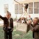 Willie Morris (Frankie Muniz), Skip and Spit McGee (Cody Linley) in Warner Brothers' My Dog Skip (12/99)