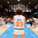 Will Ferrell (center, back to camera) as “Jackie Moon”, lines up his free throw with his Flint Tropics teammates in New Line Cinema’s upcoming comedy, SEMI-PRO. Photo Credit: Frank Masi/New Line Cinema
