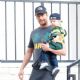 Josh Duhamel and son Axl are seen after breakfast January 10,2015
