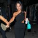 Vanessa Hudgens – In a black maxi dress leaving her party at Spago in Beverly Hills