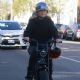 Malin Akerman – On her electric motorcycle in Los Angeles
