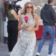 Amanda Holden – Pictured in a floral dress at Heart radio in London