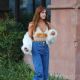 Suki Waterhouse – With Riley Keough at set of ‘Daisy Jones and The Six’ at the Glendale City Jail