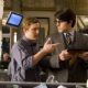 Cub photographer Jimmy Olsen (SAM HUNTINGTON, left) greets Clark Kent (BRANDON ROUTH) upon his return to the Daily Planet building in Warner Bros. Pictures’ and Legendary Pictures’ action adventure Superman Returns. Photo by David James
