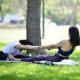 Rebecca Black – Doing yoga at the park in Beverly Hills