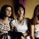 (Left to right) Polexia (Anna Paquin), Sapphire (Fairuza Balk) and Estrella (Bijou Phillips) are three of the 'band aids' following the Stillwater tour in Dreamworks' Almost Famous - 2000
