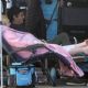 Elisabeth Moss – Pictured on set with director Max Minghella in Los Angeles