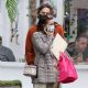 Florence Pugh – shows off her new short hair in New York