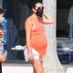 Lea Michele – Shows her baby bump with mom Edith Sarfati in Santa Monica