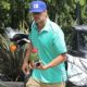 Josh Duhamel stops by the driving range to hit some golf balls in Bel-Air, California on August 6, 2015