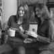 Jill Hennessy and Jacqueline Hennessy b&w photoshoot