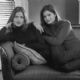 Jill Hennessy and Jacqueline Hennessy b&w photoshoot
