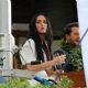 Katy Perry – In a white skirt and crop top filming ‘American Idol’ in Maui
