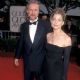 Linda Hamilton and James Cameron at The 55th Annual Golden Globe Awards (1998)