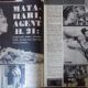 Mata Hari, agent H21 - Cine Tele Revue Magazine Pictorial [France] (25 February 1965)