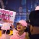 Rihanna joins the Women's March in front of Trump Tower in New York City  January 21, 2017