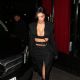 Kylie Jenner – In black dress out for dinner in Paris
