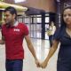 Daniel Alves and Dinora Santana