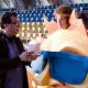 Director Kent Alterman (left) reviews a scene with Will Ferrell (right) on the set of New Line Cinema’s comedy, SEMI-PRO. Photo Credit: Frank Masi/New Line Cinema