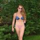 Brooke Shields in Bikini at her Home Pool in Hamptons