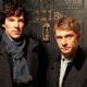 Benedict Cumberbatch as Sherlock Holmes and Martin Freeman as Dr.John Watson in Sherlock (2010)