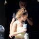 Lily James – Dons Daisy Dukes with boyfriend Michael Shuman out in California