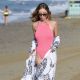 Lauren Pope in Pink Swimsuit films TOWIE in Marbella