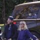 Kirsten Dunst – Seen with cake and friends in Studio City
