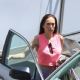 Davina Potratz – Leaves her trailer to film at The Oppenheim Group Office in West Hollywood