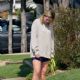 Mischa Barton – Out with her Cocker Spaniel for a walk in Los Angeles