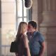 Ed Westwick kisses his co-star Clemence Poesy whilst filming scenes for season 4 of 
