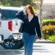 Riley Keough – In wide-leg jeans while running errands in Calabasas