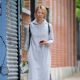 Claire Danes – Is spotted in a grey hoodie dress in New York
