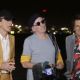 Mick Jagger, Keith Richards and Ron Wood touch down at Hollywood Burbank Airport on October 11, 2021 ahead of their shows at SoFi Stadium on October 14, 2021 and October 17, 2021 for their NO FILTER Tour