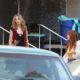 Suki Waterhouse – With Riley Keough at set of ‘Daisy Jones and The Six’ at the Glendale City Jail