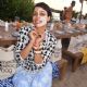 Rosario Dawson – Shows Basquiat inspired face paint at the Surf Lodge in Montauk