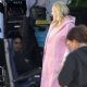 Elisabeth Moss – Pictured on set with director Max Minghella in Los Angeles