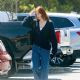 Riley Keough – In wide-leg jeans while running errands in Calabasas