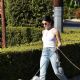 Lucy Hale – Walks her two dogs in the Los Angelis