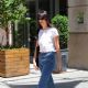 Dakota Johnson – steps out in blue jeans and white T-shirt in New York