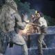 Guy Pearce as scientist and inventor Alexander Hartdegen fighting with a ferocious Morlock in Dreamworks' and Warner Brothers' The Time Machine - 2002