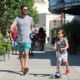 Scott Disick lunches at Toscanova in Calabasas, California before stopping by Menchies with his son Mason on September 2, 2015