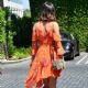 Lucy Mecklenburgh in Orange Dress Out in Beverly Hills