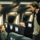 Jodie Foster as Kyle and Peter Sarsgaard as carson in Touchstone Pictures' 2005 action/drama Flightplan, also staring Sean Bean