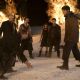 When the isolated town of Barrow, Alaska, is invaded by a group of bloodthirsty vampires – including their leader, Marlow (Danny Huston, foreground left) – it’s up to Sheriff Eben Oleson (Josh Hartnett, foreground right) and an ever-shri