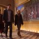 (L-R) The Black Jackets force Elinor (HELEN MIRREN), Mo (BRENDAN FRASER) and Meggie (ELIZA HOPE BENNETT) through the castle hallways in New Line Cinema's fantasy adventure 'Inkheart,' also starring PAUL BETTANY, JIM BROADBENT and ANDY SERKIS.