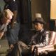 Director Ridley Scott and Denzel Washington on the set of American Gangster.
