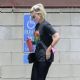 Kate Mara – Rocks a black Big Cat Public Safety Act tee in Los Feliz