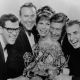 Emmy night in May 1966, a banner evening for “The Dick Van Dyke Show.” From left, the writer Bill Persky; the show's creator, Carl Reiner; its stars Mary Tyler Moore and Dick Van Dyke; and Sam Denoff.Credit..
